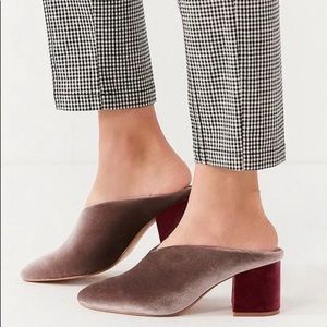 Urban Outfitters Velvet Mule Heels